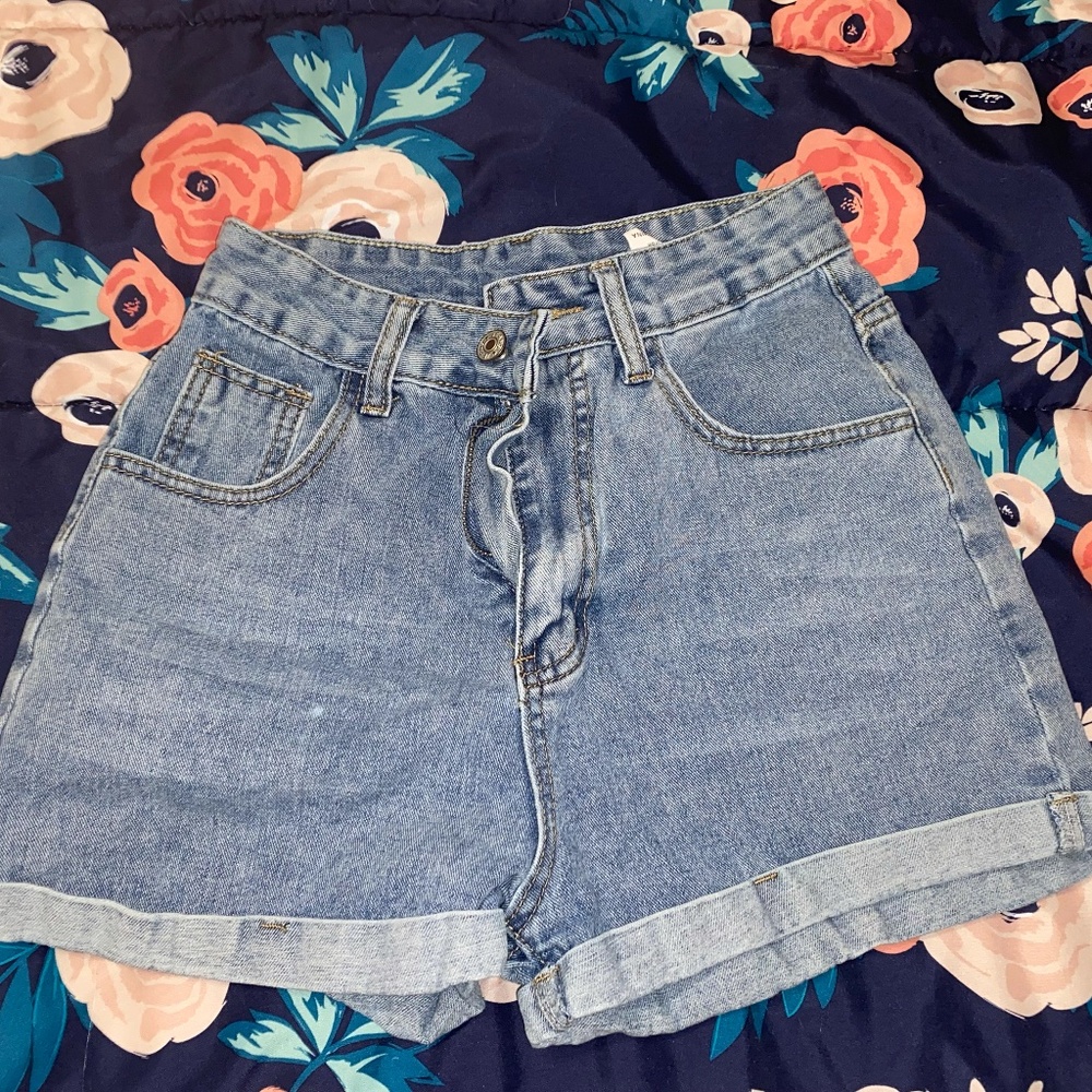 Mom Style High Waist Jean Shorts